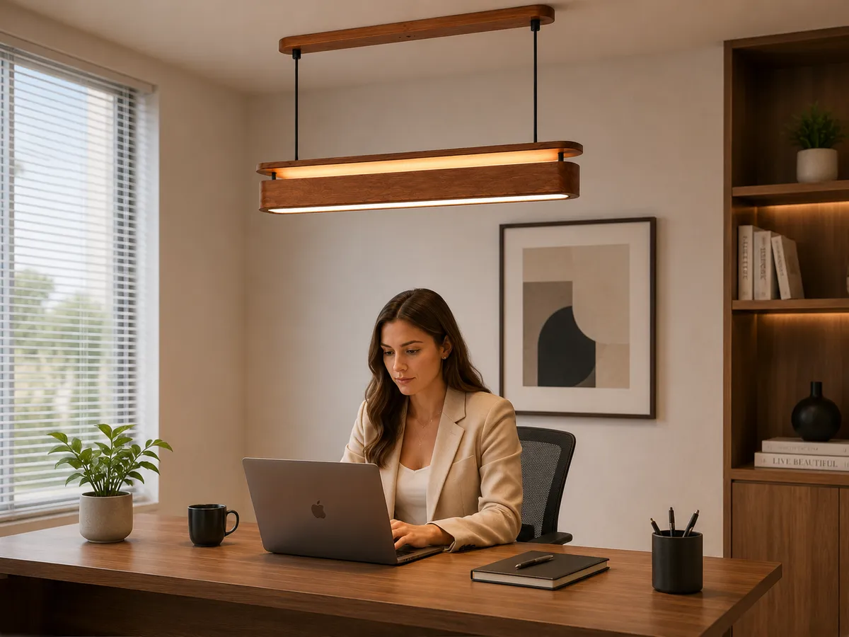 Woodent Pendant with Warm light